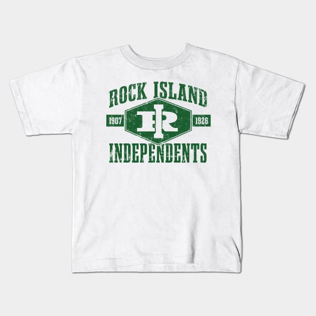 Rock Island Independents Kids T-Shirt by MindsparkCreative